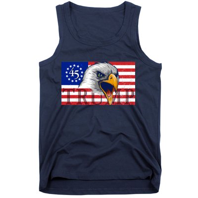 Donald Trump Eagle Betsy Ross Flag Tank Top