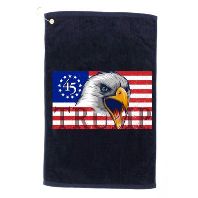 Donald Trump Eagle Betsy Ross Flag Platinum Collection Golf Towel