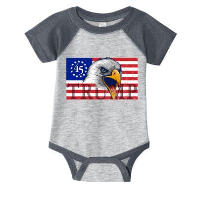 Donald Trump Eagle Betsy Ross Flag Infant Baby Jersey Bodysuit