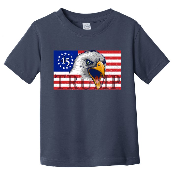 Donald Trump Eagle Betsy Ross Flag Toddler T-Shirt