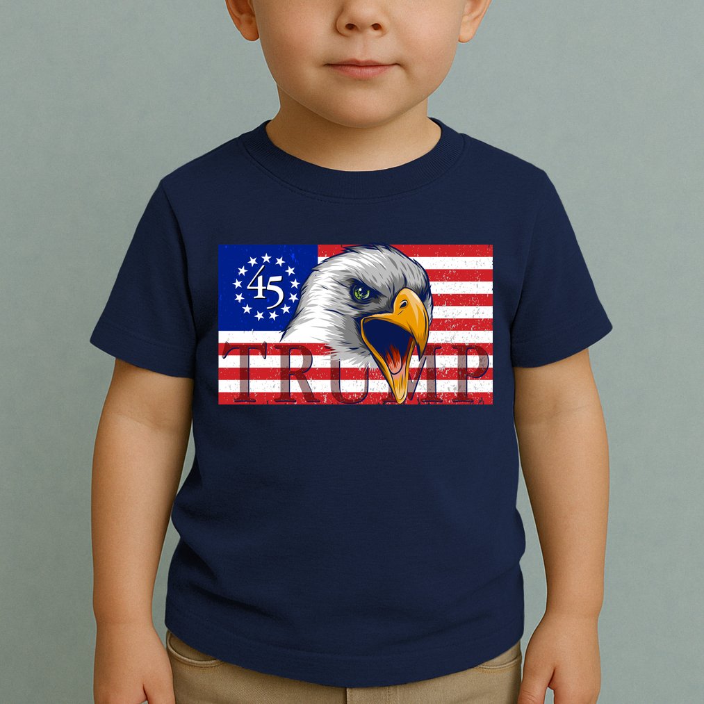 Donald Trump Eagle Betsy Ross Flag Toddler T-Shirt