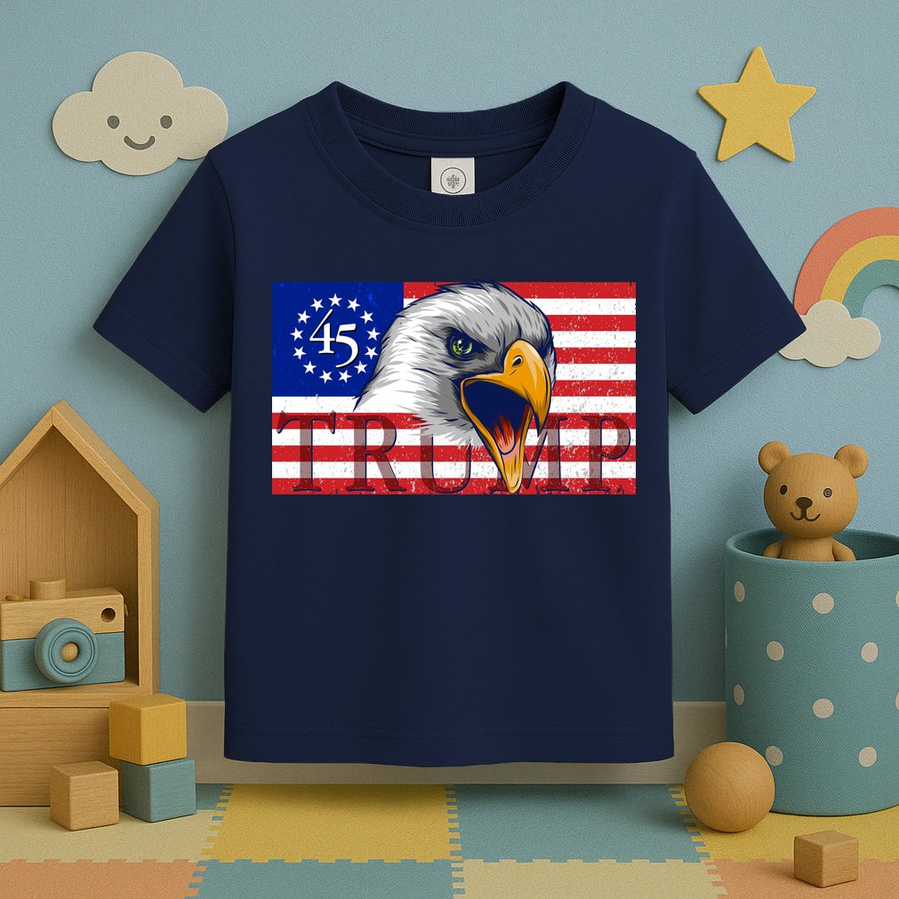 Donald Trump Eagle Betsy Ross Flag Toddler T-Shirt