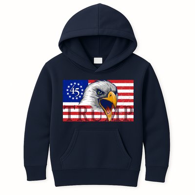 Donald Trump Eagle Betsy Ross Flag Kids Hoodie