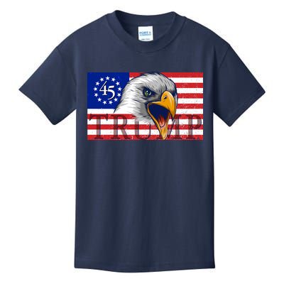 Donald Trump Eagle Betsy Ross Flag Kids T-Shirt