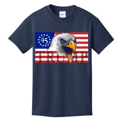 Donald Trump Eagle Betsy Ross Flag Kids T-Shirt