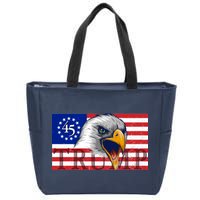 Donald Trump Eagle Betsy Ross Flag Zip Tote Bag