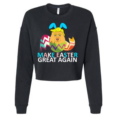 Donald Trump Egg Make Easter Great Again Cropped Pullover Crew