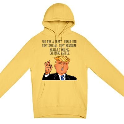 Donald Trump Father s Day Premium Pullover Hoodie