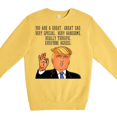 Donald Trump Father s Day Premium Crewneck Sweatshirt