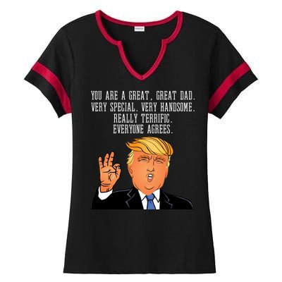 Donald Trump Father s Day Ladies Halftime Notch Neck Tee