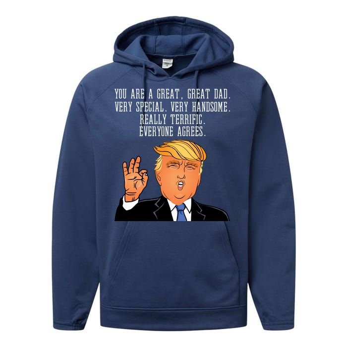 Donald Trump Father s Day Performance Fleece Hoodie