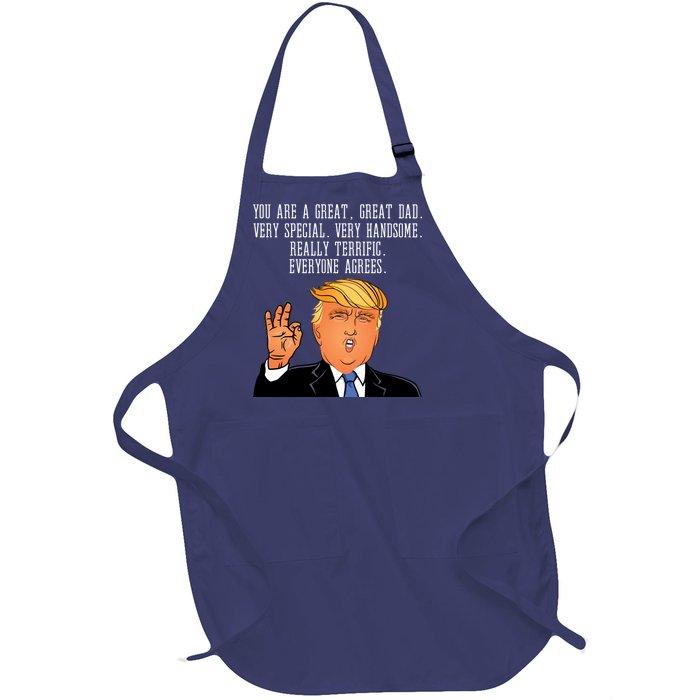 Donald Trump Father s Day Full-Length Apron With Pockets