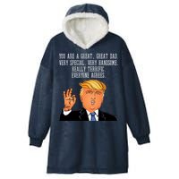 Donald Trump Father s Day Hooded Wearable Blanket