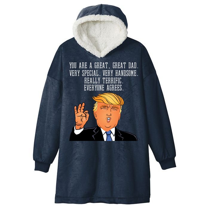 Donald Trump Father s Day Hooded Wearable Blanket