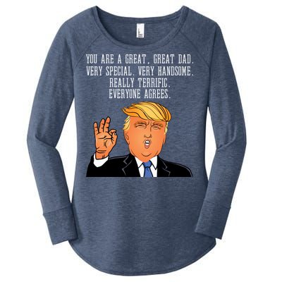 Donald Trump Father s Day Women's Perfect Tri Tunic Long Sleeve Shirt