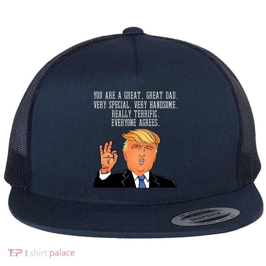 Donald Trump Father s Day Flat Bill Trucker Hat