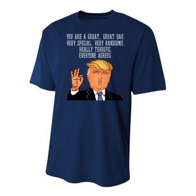 Donald Trump Father s Day Youth Performance Sprint T-Shirt