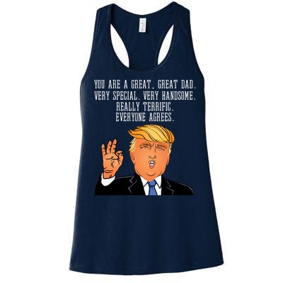 Donald Trump Father s Day Women's Racerback Tank