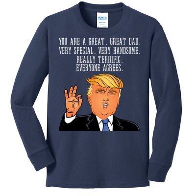 Donald Trump Father s Day Kids Long Sleeve Shirt