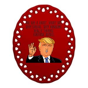 Donald Trump Father s Day Ceramic Oval Ornament