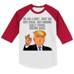 Donald Trump Father s Day Kids Colorblock Raglan Jersey