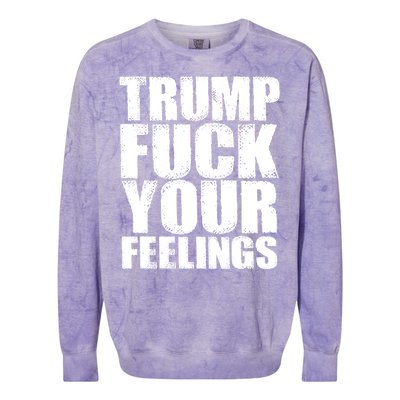 Donald Trump Fuck Your Feelings President Colorblast Crewneck Sweatshirt