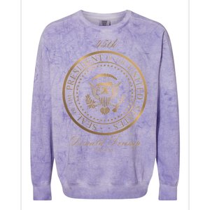 Donald Trump Gold Seal - 45th President Colorblast Crewneck Sweatshirt