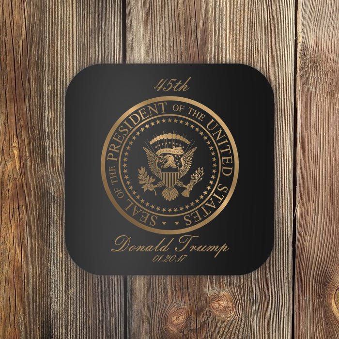 Donald Trump Gold Seal - 45th President Coaster