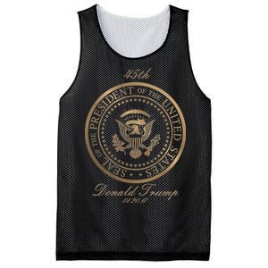 Donald Trump Gold Seal - 45th President Mesh Reversible Basketball Jersey Tank