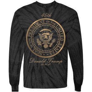 Donald Trump Gold Seal - 45th President Tie-Dye Long Sleeve Shirt