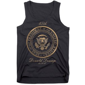 Donald Trump Gold Seal - 45th President Tank Top