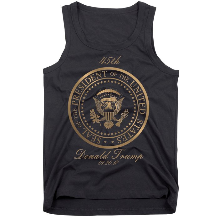 Donald Trump Gold Seal - 45th President Tank Top