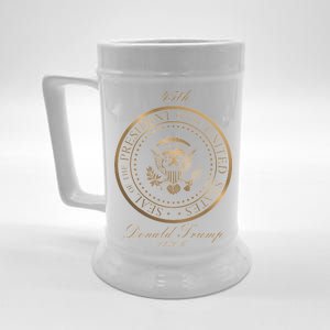 Donald Trump Gold Seal - 45th President Beer Stein