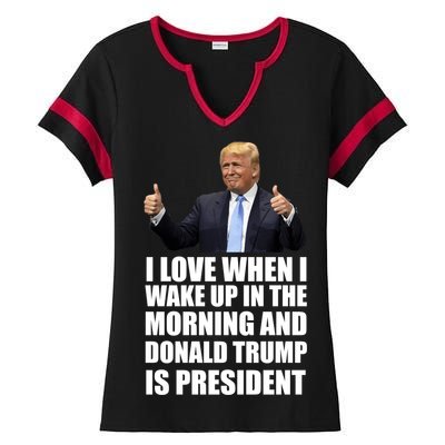 Donald Trump Is My President Ladies Halftime Notch Neck Tee