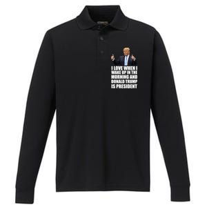 Donald Trump Is My President Performance Long Sleeve Polo