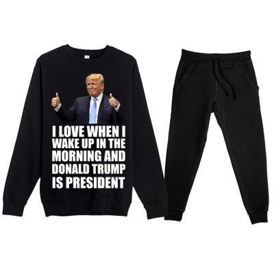 Donald Trump Is My President Premium Crewneck Sweatsuit Set