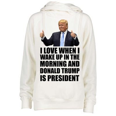 Donald Trump Is My President Womens Funnel Neck Pullover Hood