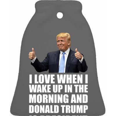 Donald Trump Is My President Ceramic Bell Ornament