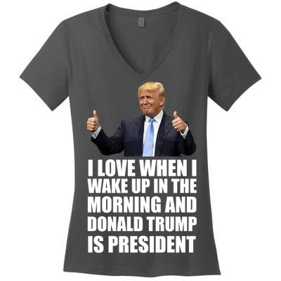 Donald Trump Is My President Women's V-Neck T-Shirt