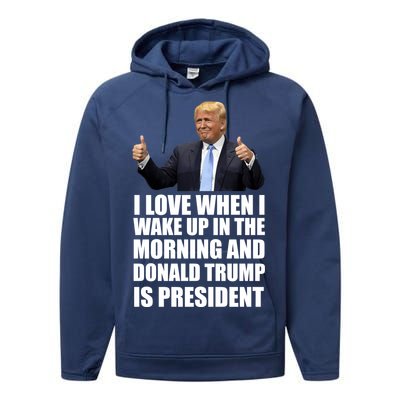 Donald Trump Is My President Performance Fleece Hoodie