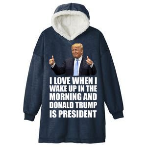 Donald Trump Is My President Hooded Wearable Blanket