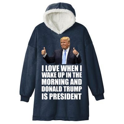 Donald Trump Is My President Hooded Wearable Blanket