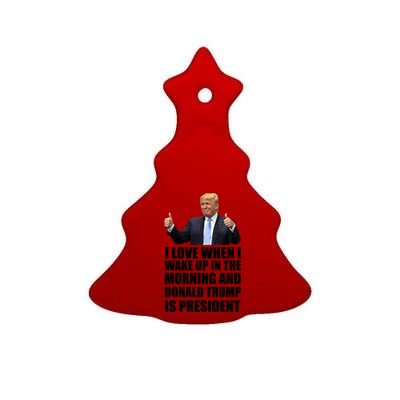 Donald Trump Is My President Ceramic Tree Ornament