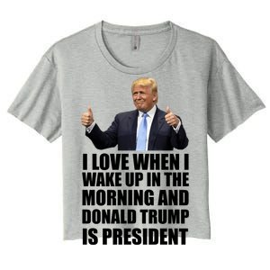 Donald Trump Is My President Women's Crop Top Tee