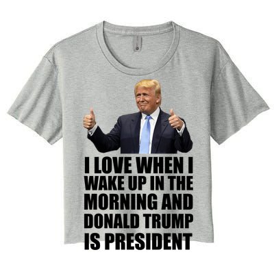 Donald Trump Is My President Women's Crop Top Tee