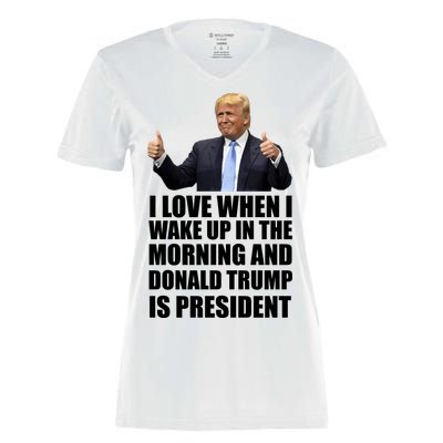 Donald Trump Is My President Women's Momentum V-Neck T-Shirt