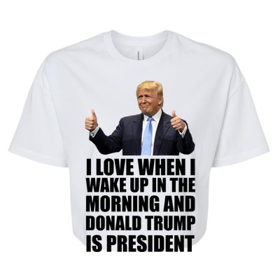 Donald Trump Is My President Bella+Canvas Jersey Crop Tee