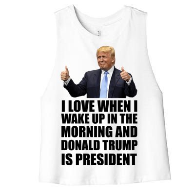 Donald Trump Is My President Women's Racerback Cropped Tank