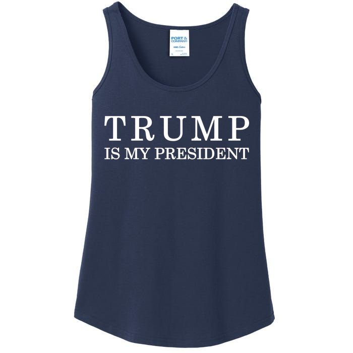 Donald Trump Is My President 45th POTUS Ladies Essential Tank