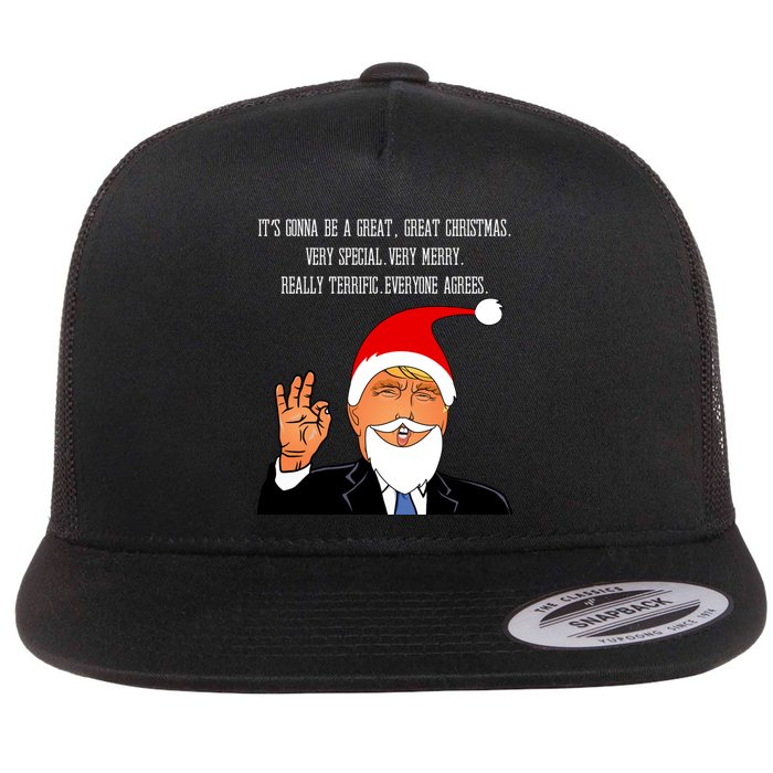 Donald Trump It's Gonna Be A Great Christmas Flat Bill Trucker Hat